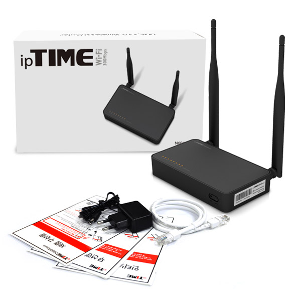 ipTIME N604 Black 유무선 공유기, 안테나2개, 4포트