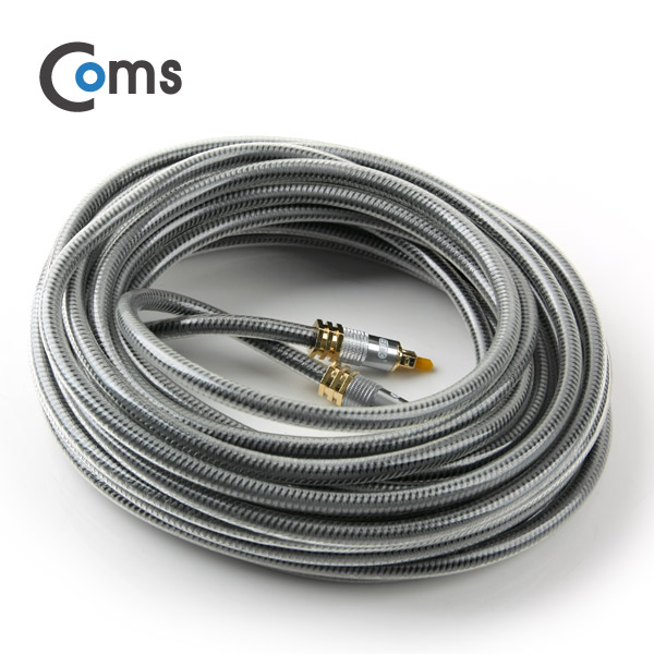 Coms 오디오광 Optical 케이블(8∮/각-각) 최고급, Silver, 10M