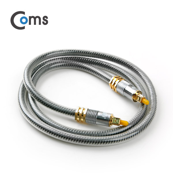 Coms 오디오광 Optical 케이블(8∮/각-각) 최고급, Silver, 1M