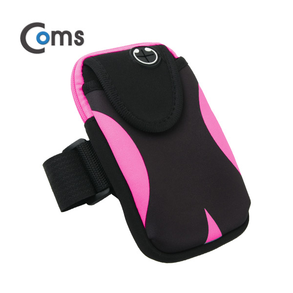 Coms 스마트폰 암밴드, 이어폰 홀 Pink