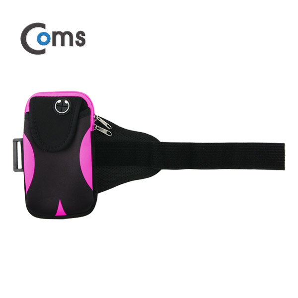 Coms 스마트폰 암밴드, 이어폰 홀 Pink