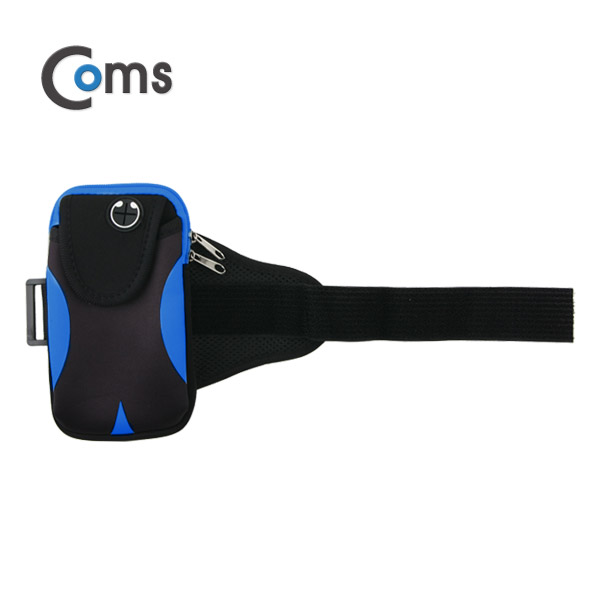 Coms 스마트폰 암밴드, 이어폰 홀 Blue