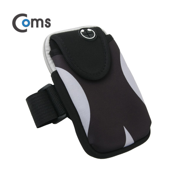 Coms 스마트폰 암밴드, 이어폰 홀 Gray