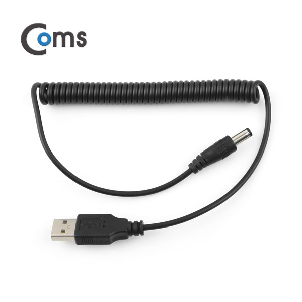 Coms USB 전원 케이블(스프링/DC 5.5 x 2.5), 30~50cm