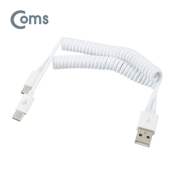 Coms USB 3.1 케이블 (USB to Type C) Y형, 스프링, 10cm