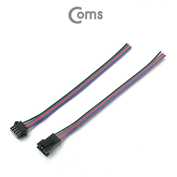 Coms 점퍼 / 점퍼선 케이블(4P) 연장 30cm, Red/Black/Green/Blue