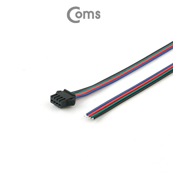 Coms 점퍼 / 점퍼선 케이블(4P) 연장 30cm, Red/Black/Green/Blue