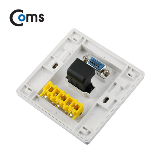 Coms HDMI 월 플레이트 (HDMI 꺾임형(꺽임)/RGB/3RCA)