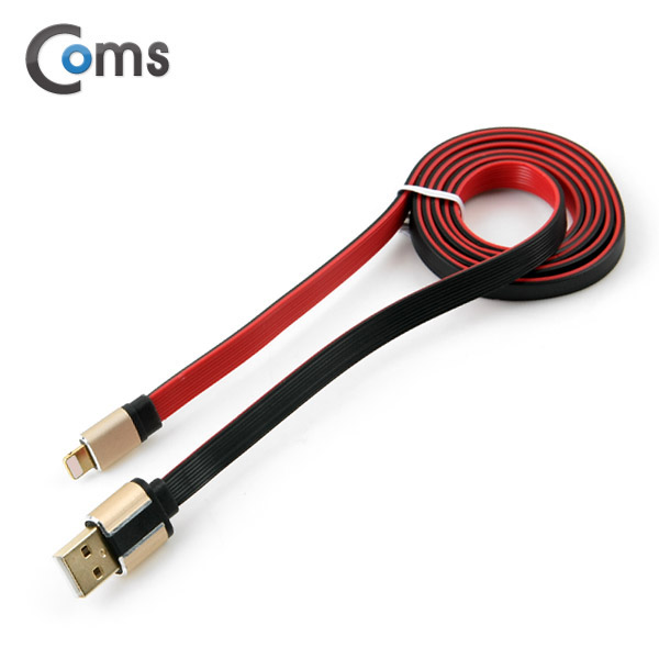 Coms IOS 8핀(8Pin) 케이블 USB/ 8P (Flat Metal), 1M