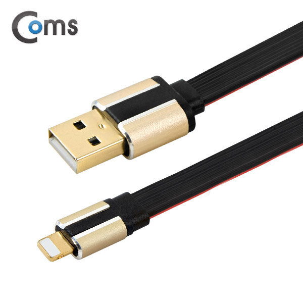 Coms IOS 8핀(8Pin) 케이블 USB/ 8P (Flat Metal), 1M