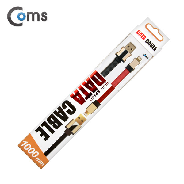 Coms IOS 8핀(8Pin) 케이블 USB/ 8P (Flat Metal), 1M