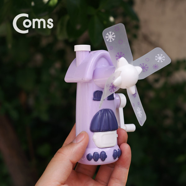 Coms 풍차 수동 선풍기 (컬러 랜덤발송)