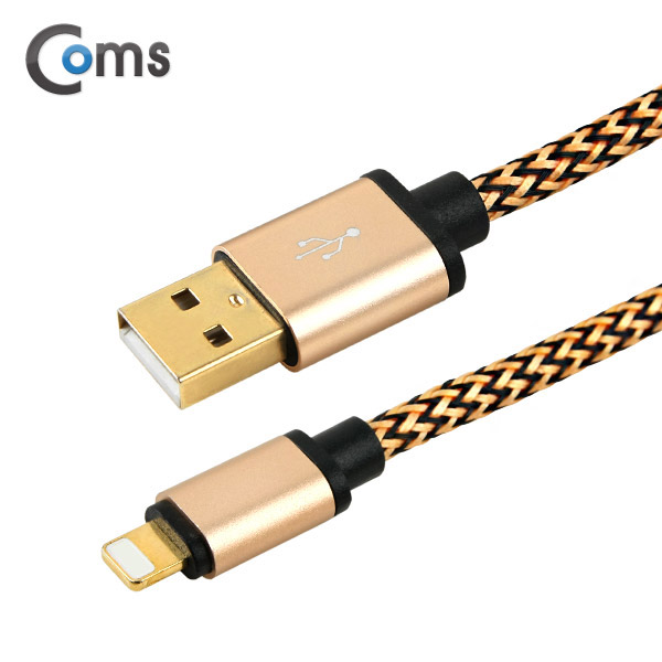 Coms IOS 8핀(8Pin) 케이블 USB/ 8P (Gold Metal), 1M