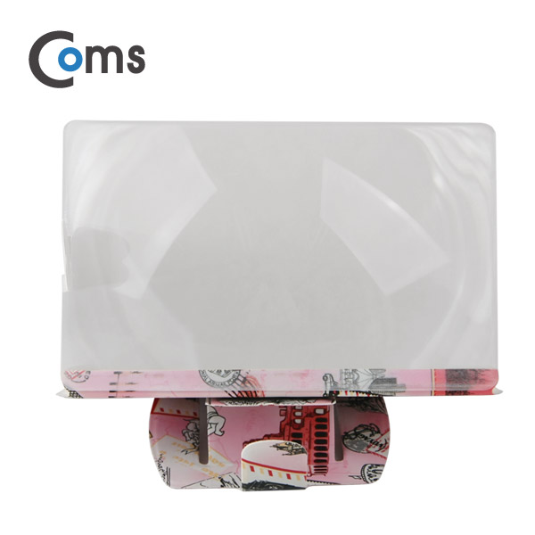 Coms 스마트폰 확대경, 2~4배 (핑크 일러스트)