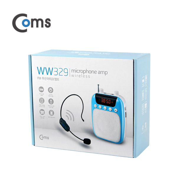 Coms 휴대용 무선 마이크 앰프(스피커) Blue