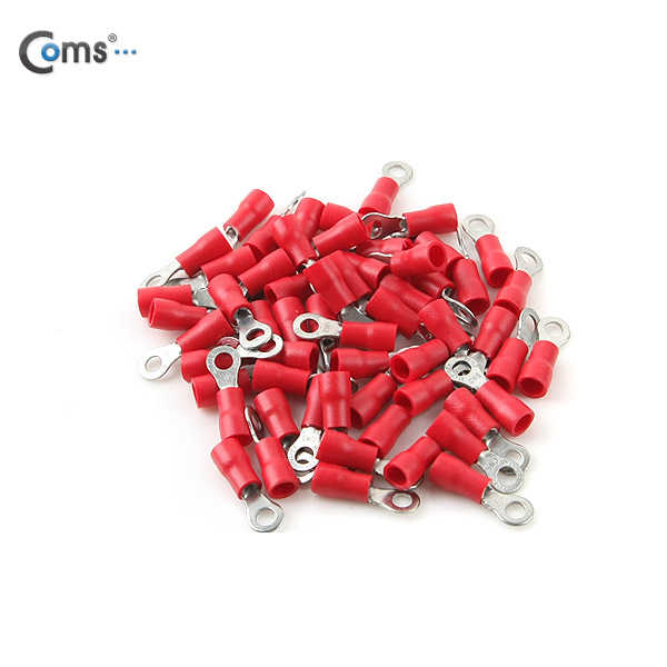 Coms 터미널(100pcs)/ Ring단자, RVM 1.25-4 / 빨강