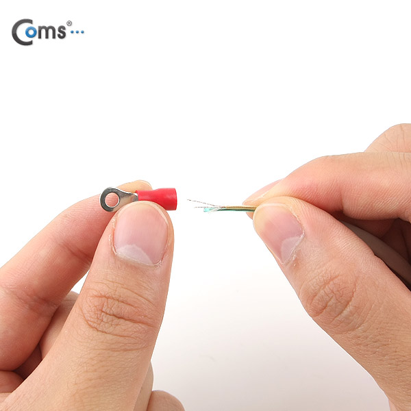 Coms 터미널(100pcs)/ Ring단자, RVM 1.25-4 / 빨강