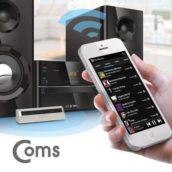 Coms 블루투스 HD 송신기&수신기(BTR202)/오디오광 스테레오