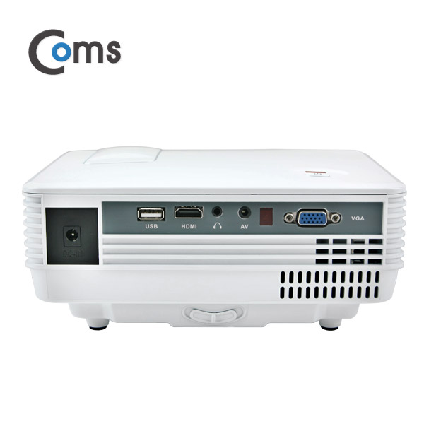 Coms 미니 빔프로젝터 800*480 / 800Lumens, HDMI/VGA/USB/AV/오디오 out 지원