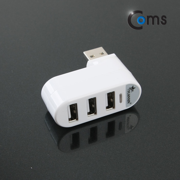Coms USB 허브 2.0 (3P/무전원), 포트회전(90/180도)