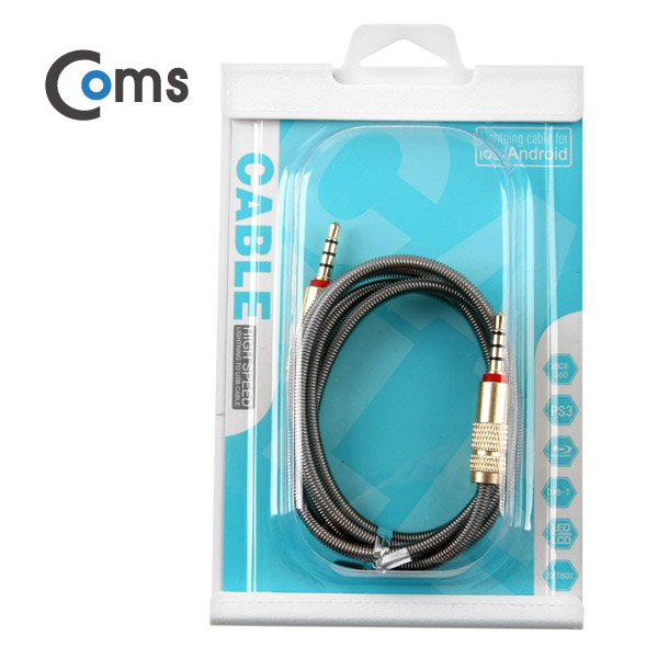 Coms 스테레오 케이블(4극), AUX, 스프링