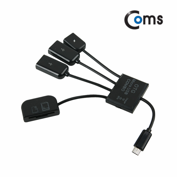 Coms 카드리더기(Micro 5P), USB 2Port/OTG / SD/Micro SD