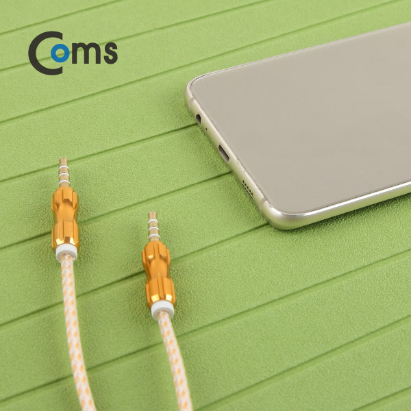 Coms 스테레오 케이블(4극), AUX, 1M Gold/Stereo