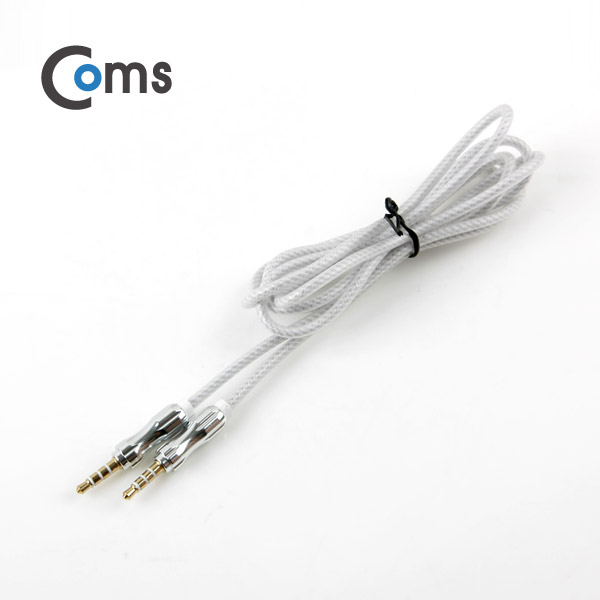 Coms 스테레오 케이블(4극), AUX, 1M Silver/Stereo