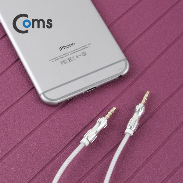 Coms 스테레오 케이블(4극), AUX, 1M Silver/Stereo