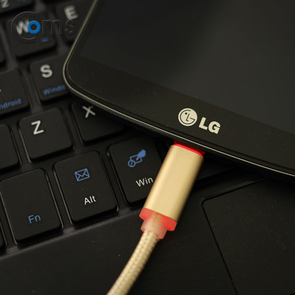 Coms 안드로이드 케이블 USB/Micro USB 5Pin(LED), 1M