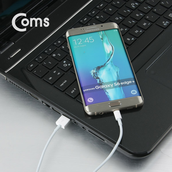 Coms IOS/안드로이드 듀얼 케이블 (5핀/8핀) 양면겸용, 약 50cm