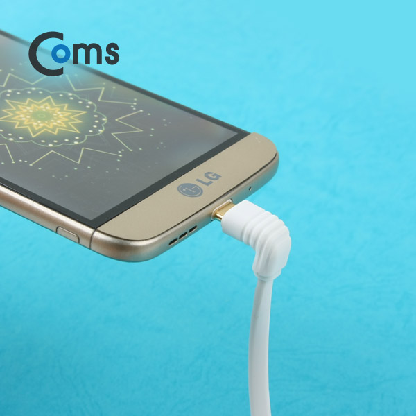 Coms USB 3.1 케이블(Type C), USB 2.0 A(M)/C(M) 1M / 전면꺾임(꺽임)