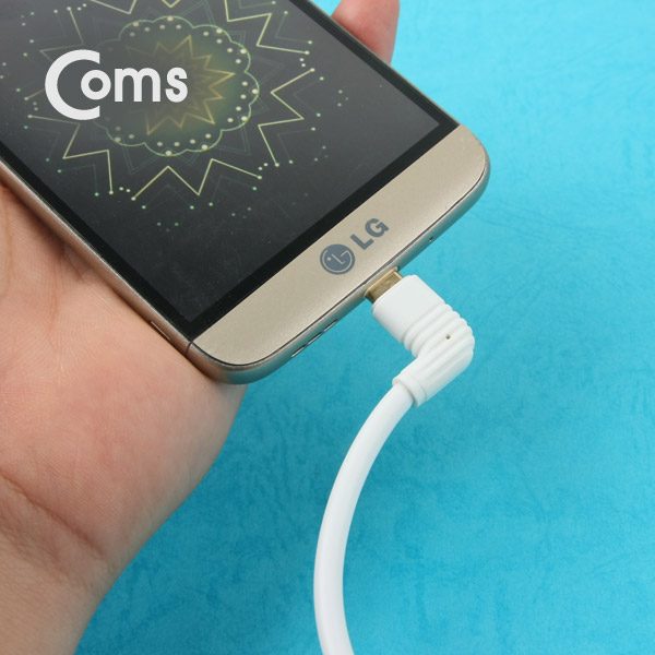 Coms USB 3.1 케이블(Type C), USB 2.0 A(M)/C(M) 1M / 측면꺾임(꺽임)