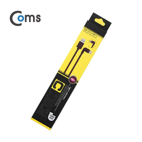 Coms USB 3.1 케이블(Type C), USB 2.0 A(M)/C(M) 1M / 측면꺾임(꺽임)