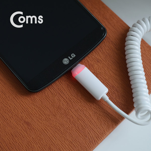 Coms USB/Micro USB(B) 케이블(스프링) 10cm~1M