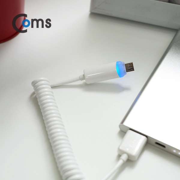 Coms USB/Micro USB(B) 케이블(스프링) 10cm~1M