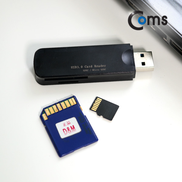 Coms 카드리더기(USB 3.0/스틱형) TF, MicroSD / SD