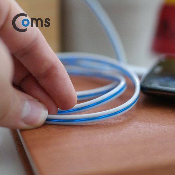 Coms 안드로이드 LED 케이블(Light) 1M / EL 발광 케이블