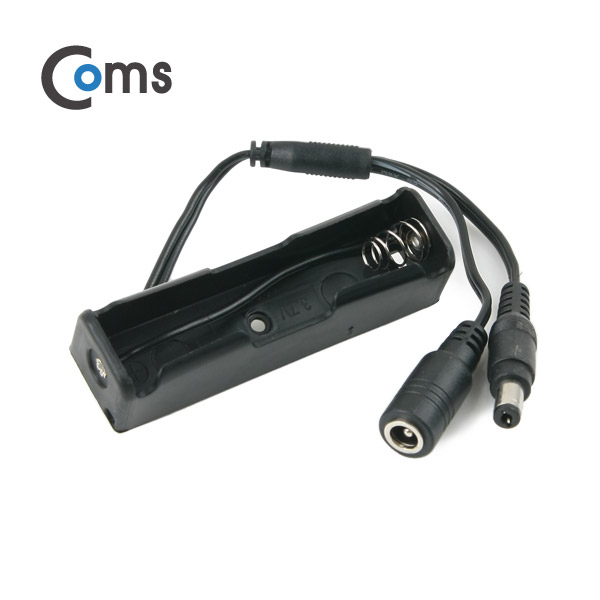 Coms 배터리 홀더(18650) 1구/DC 5.5(MF) 15cm, Y형(Plug/Jack)