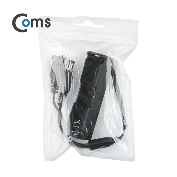 Coms 배터리 홀더(18650) 1구/DC 5.5(MF) 15cm, Y형(Plug/Jack)