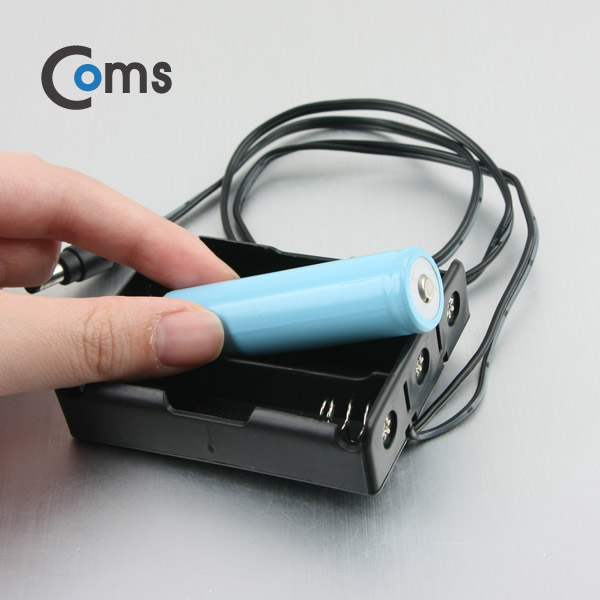 Coms 배터리 홀더(18650) 3구/DC 5.5(M) 60cm, Plug