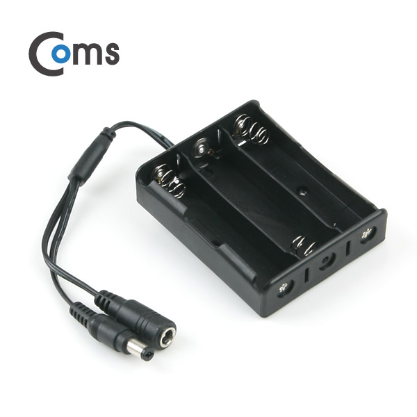 Coms 배터리 홀더(18650), 3구/DC 5.5(MF) 15cm, Y형(Plug/Jack)