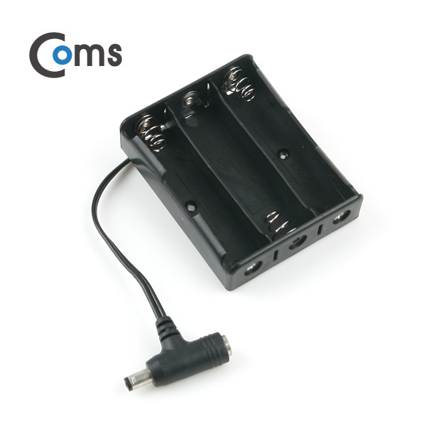 Coms 배터리 홀더(18650), 3구/DC 5.5(MF) 15cm, T형(Plug/Jack)