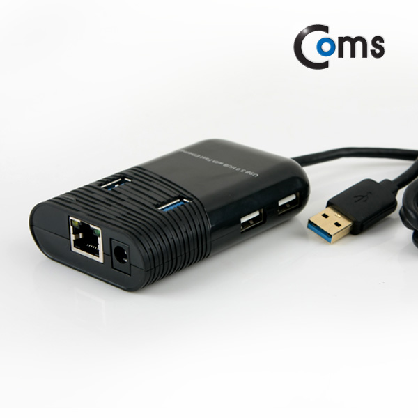 Coms USB 3.0 컨버터(RJ45) 10/100Mbps + USB 2.0 4P + USB 3.0 2P 지원