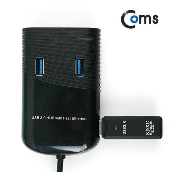 Coms USB 3.0 컨버터(RJ45) 10/100Mbps + USB 2.0 4P + USB 3.0 2P 지원