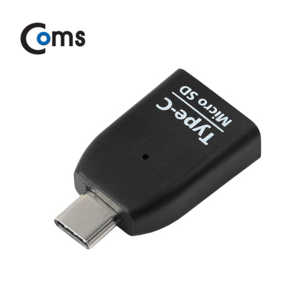 Coms USB 3.1 카드리더기(Type C) Micro SD전용, Black