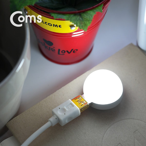 Coms USB LED 램프(전구형), short, 측면 USB