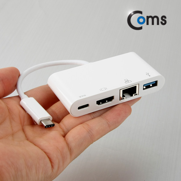 Coms USB 3.1 컨버터(Type C), HDMI & 기가비트랜