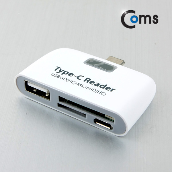 Coms USB 3.1 카드리더기(Type C) USB 1Port/SD/Micro SD