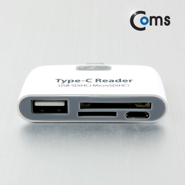 Coms USB 3.1 카드리더기(Type C) USB 1Port/SD/Micro SD